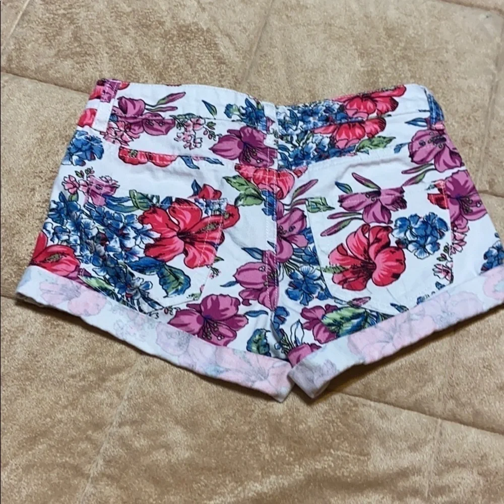 Forever 21 Premium Denim Flowered Shorts